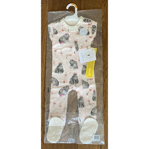 Burt’s Bees Baby Hippie Hippos Organic Cotton Pajamas - Size 12month NWT - Picture 4 of 4